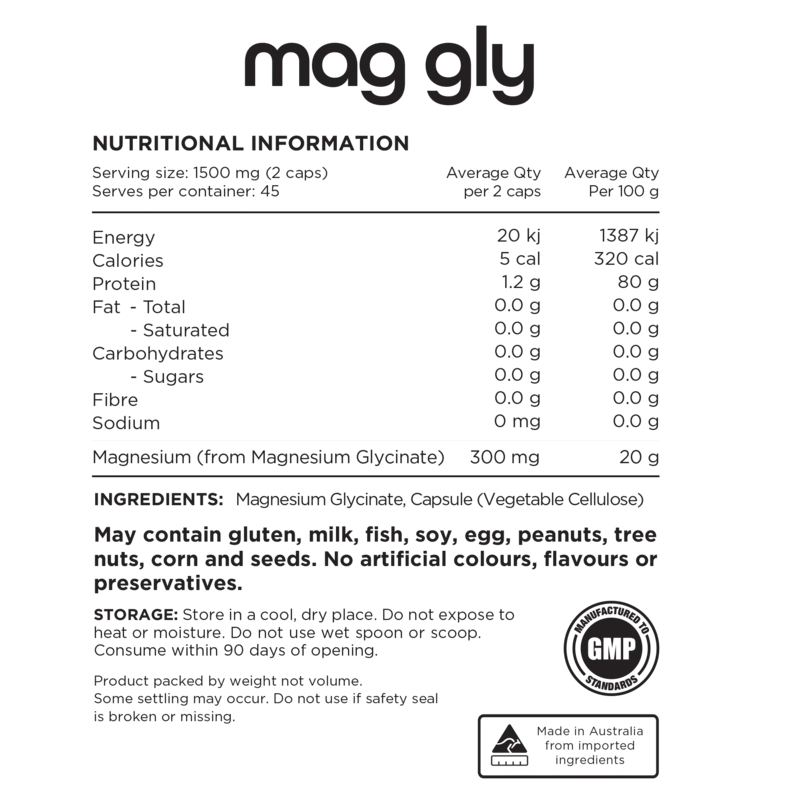 100% Mag GLY Capsules By Switch Nutrition | 750mg