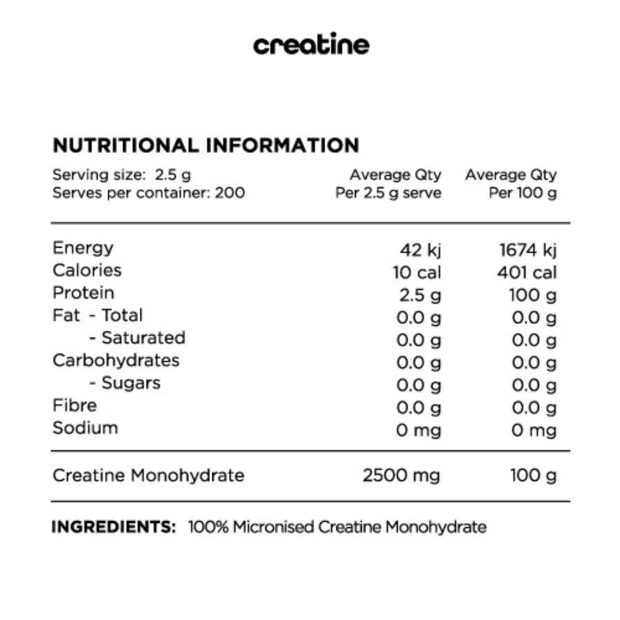 100% Pure Creatine Monohydrate By Switch Nutrition