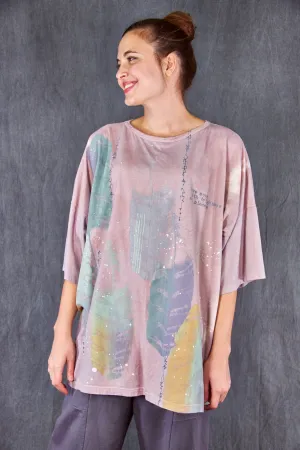 1236HD Line Tee-Sedona Feather Peace-Dusty Pink-29/30” L