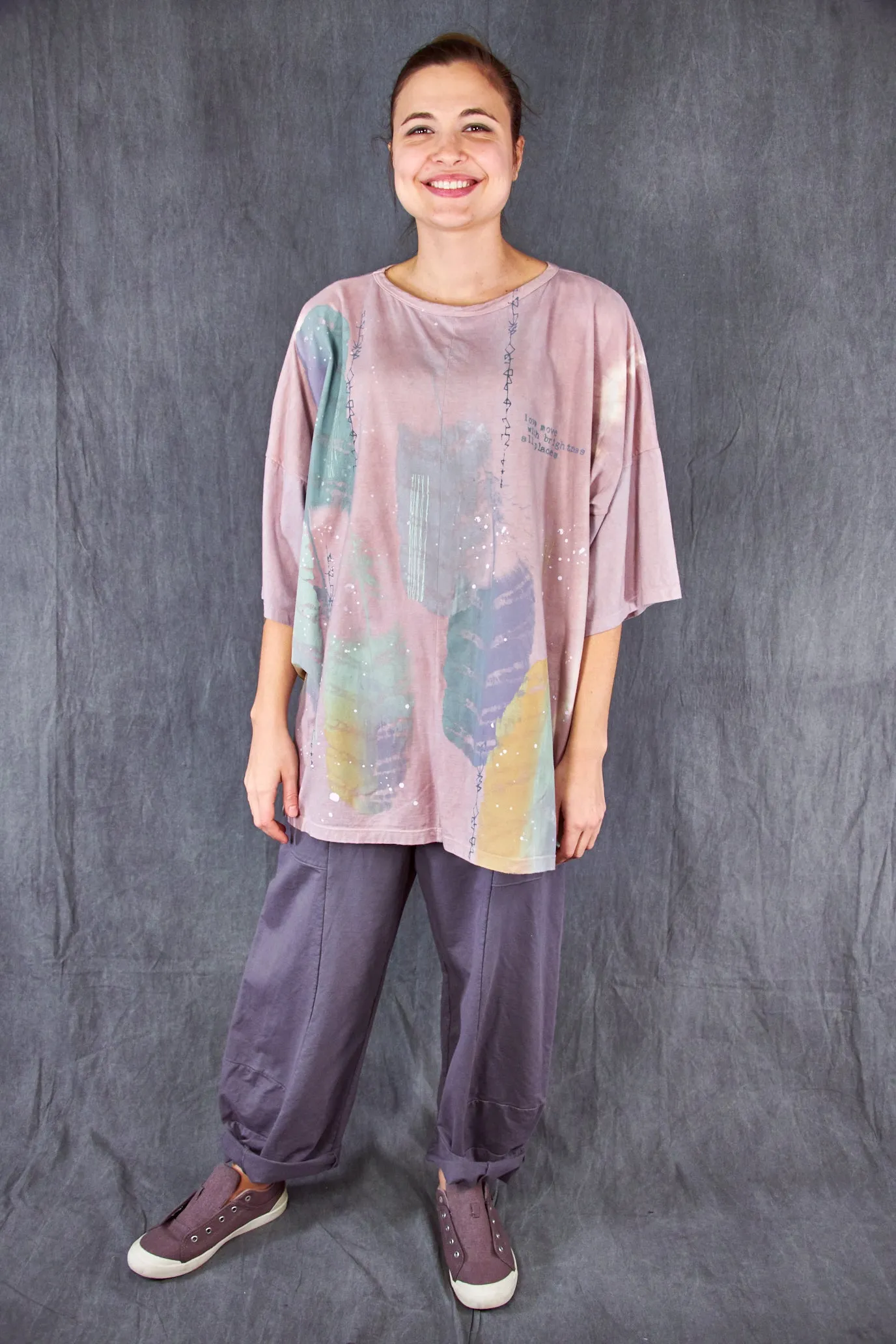 1236HD Line Tee-Sedona Feather Peace-Dusty Pink-29/30” L