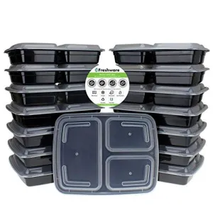 15 Pack: Freshware Meal Prep Containers