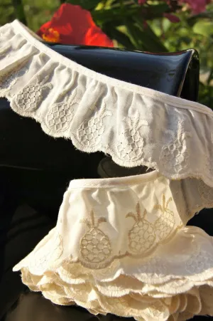 1⅞" PINEAPPLE RUFFLED EMBROIDERY LACE EDGING