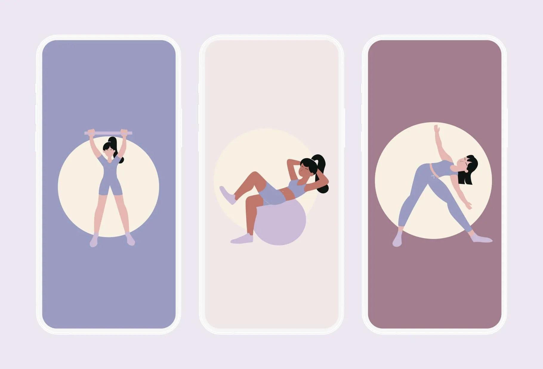 20 Unique Fitness Illustrations Fully Editable in Canva
