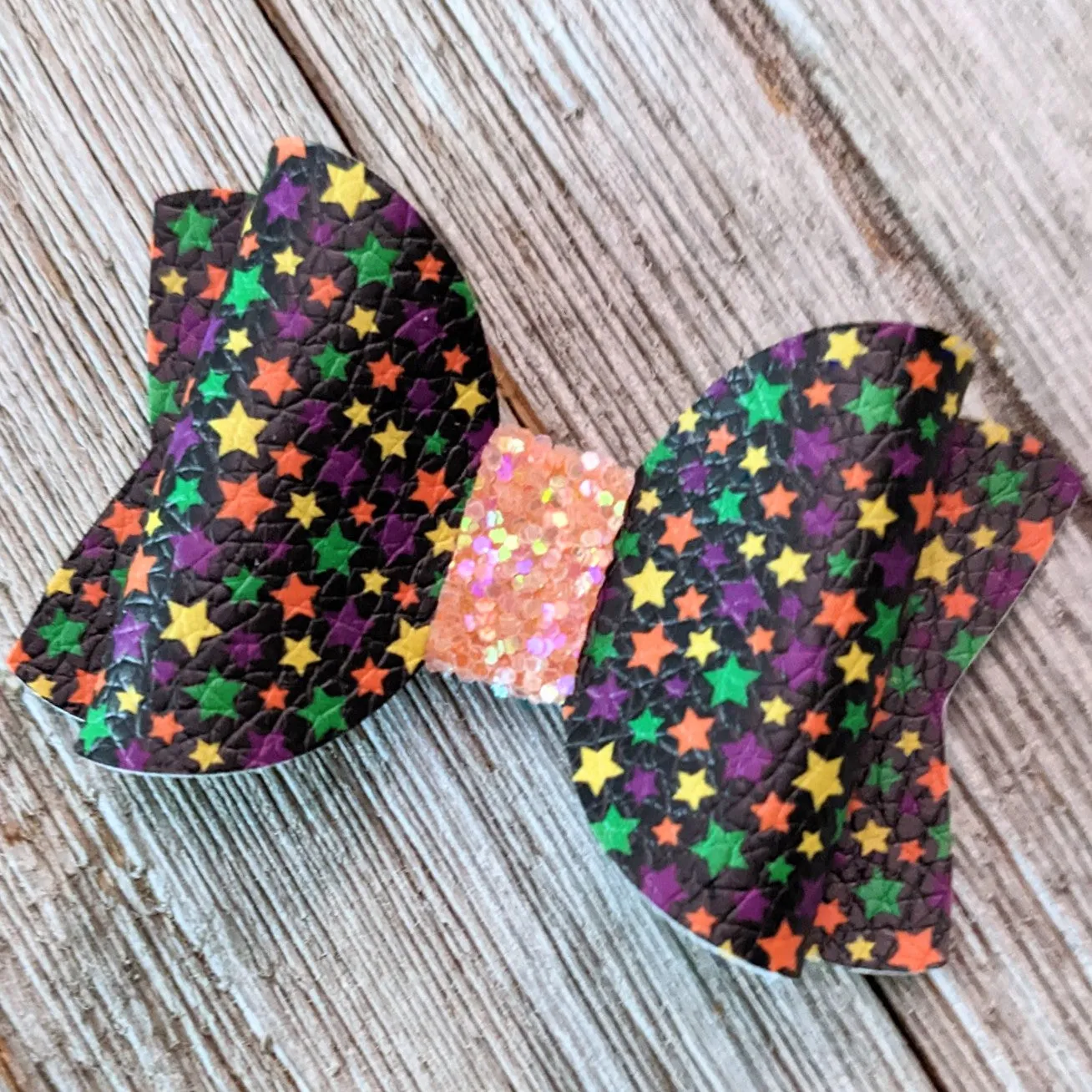2.5" Halloween Glitter Bow