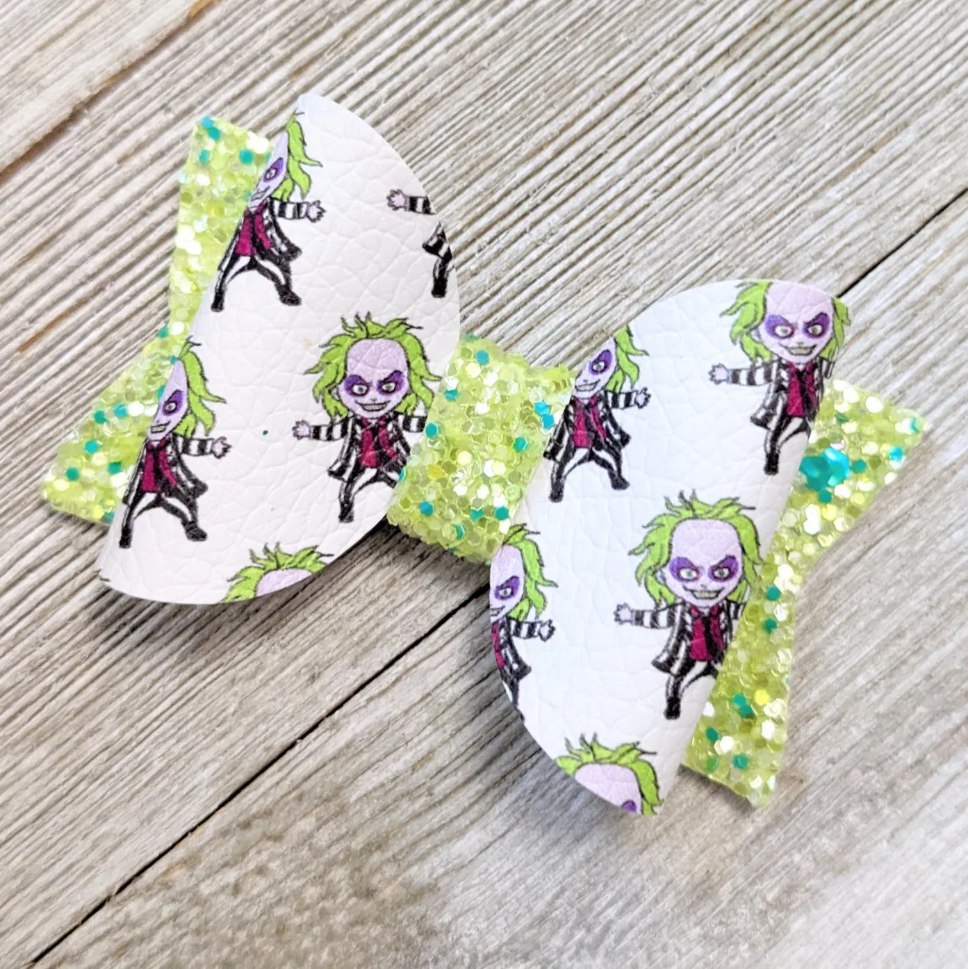 2.5" Halloween Glitter Bow