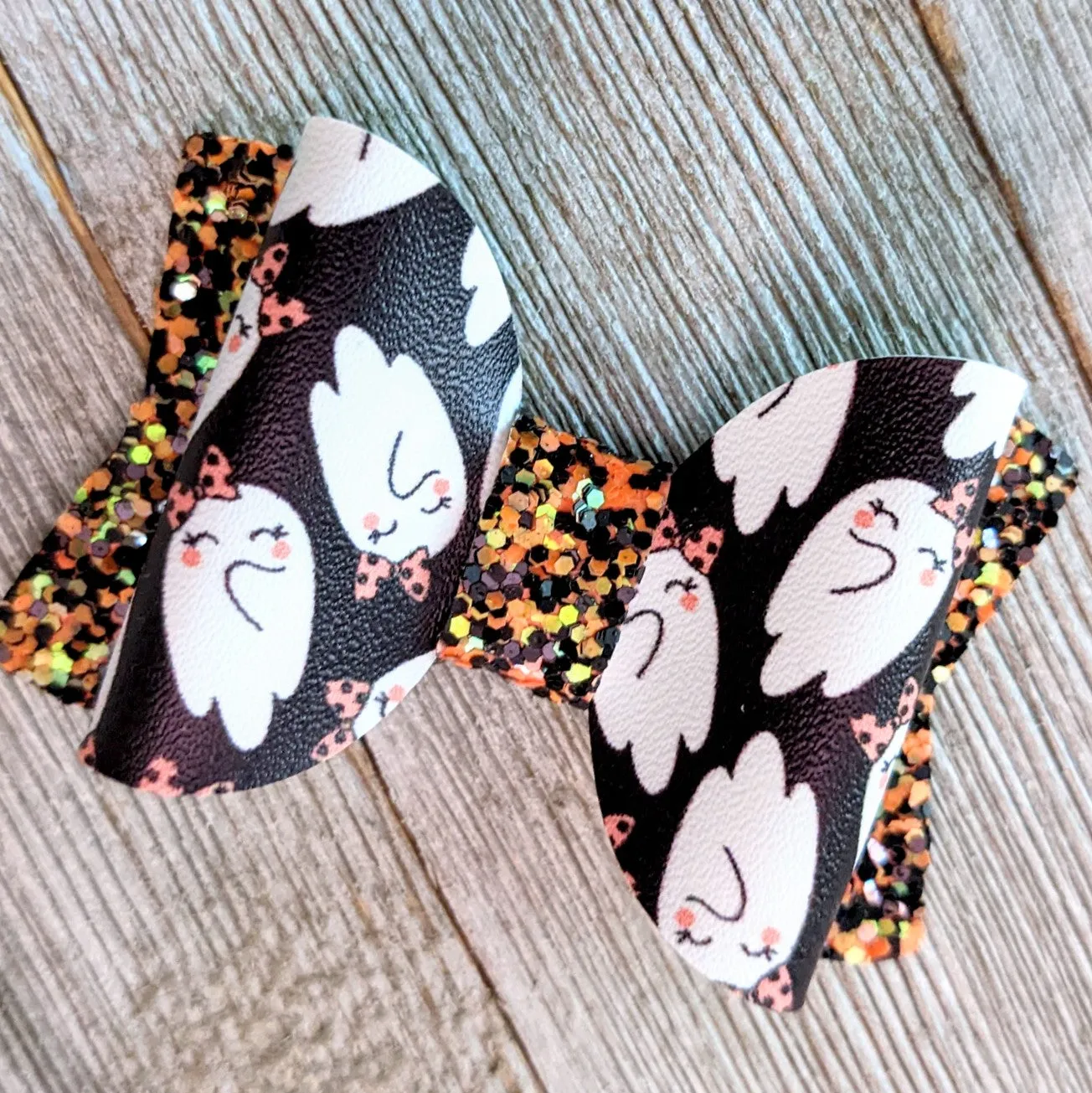 2.5" Halloween Glitter Bow