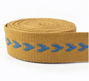 38mm  Webbing Mustard with Blue Arrows