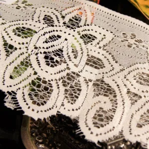 4" Big Floral Lace Trim - Cream