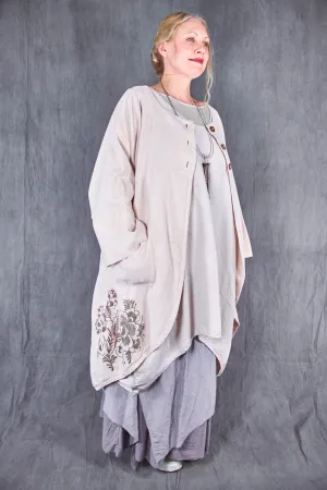 5288 Heavy Linen/Viscose Jacket-Rosewater-P