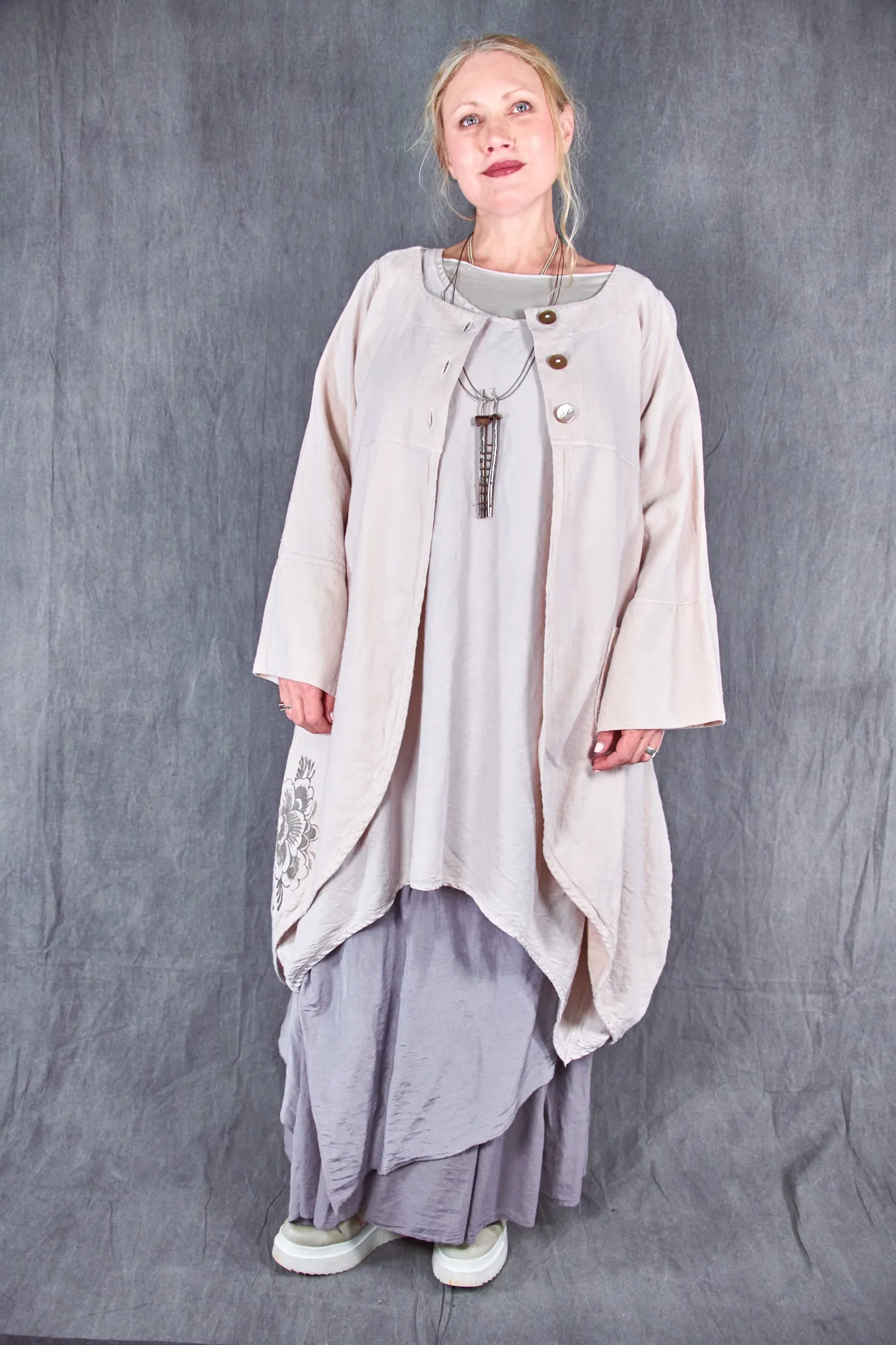 5288 Heavy Linen/Viscose Jacket-Rosewater-P