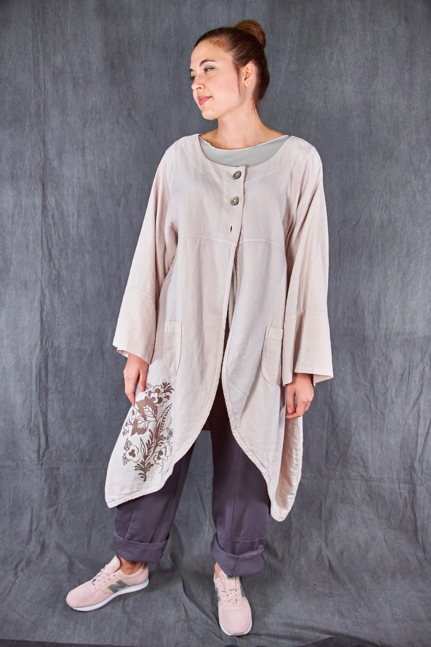5288 Heavy Linen/Viscose Jacket-Rosewater-P