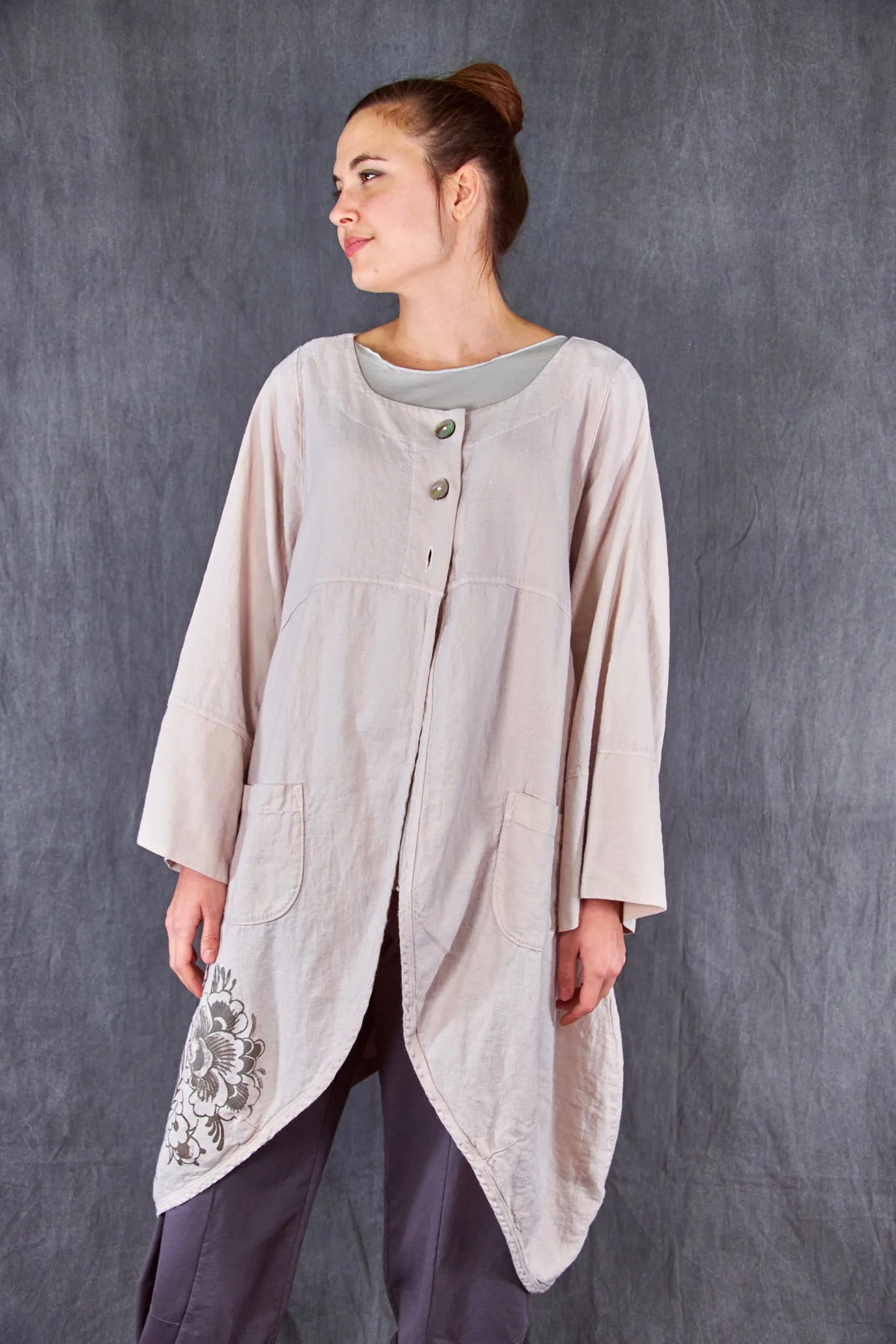 5288 Heavy Linen/Viscose Jacket-Rosewater-P