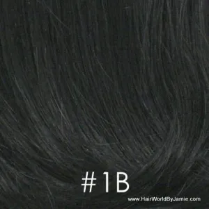 8" Long Wavy 100% Human Hairpiece Undetectable Clip-In Bangs Filler Seamless Topper Volumizer