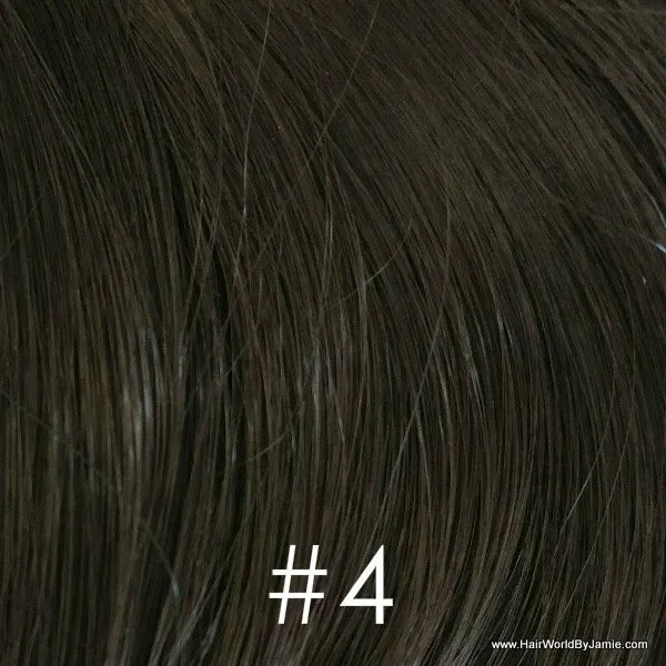 8" Long Wavy 100% Human Hairpiece Undetectable Clip-In Bangs Filler Seamless Topper Volumizer