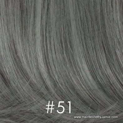 8" Long Wavy 100% Human Hairpiece Undetectable Clip-In Bangs Filler Seamless Topper Volumizer