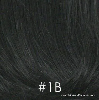 8" Long Wavy 100% Human Hairpiece Undetectable Clip-In Bangs Filler Seamless Topper Volumizer