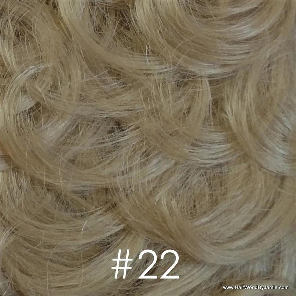 8" Long Wavy 100% Human Hairpiece Undetectable Clip-In Bangs Filler Seamless Topper Volumizer