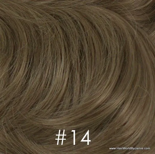 8" Long Wavy 100% Human Hairpiece Undetectable Clip-In Bangs Filler Seamless Topper Volumizer