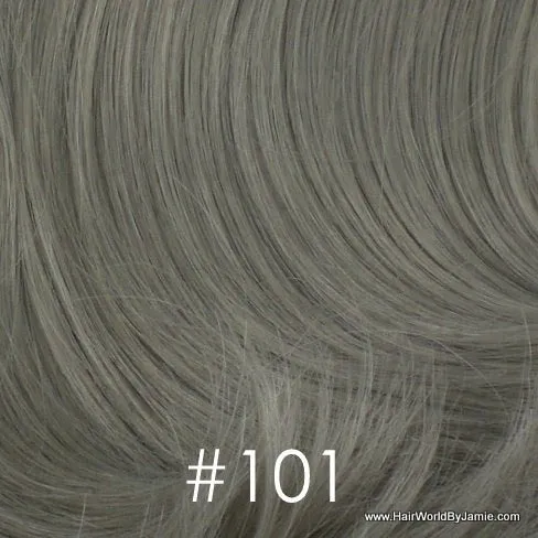 8" Long Wavy 100% Human Hairpiece Undetectable Clip-In Bangs Filler Seamless Topper Volumizer