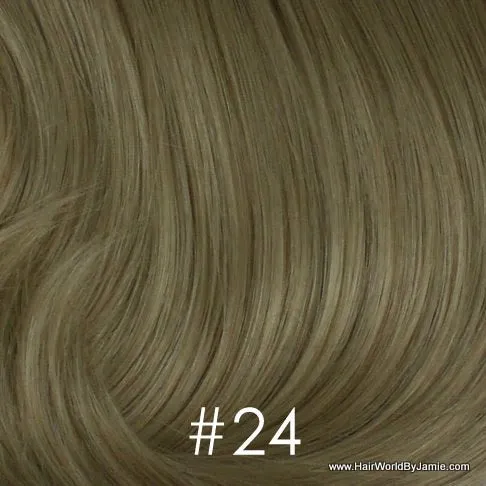 8" Long Wavy 100% Human Hairpiece Undetectable Clip-In Bangs Filler Seamless Topper Volumizer