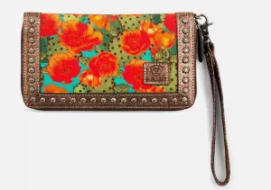 A770015297 Ariat Clutch Wallet Pricky Pear Cactus