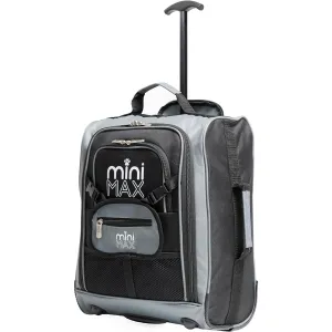 Aerolite MiniMAX (45x36x20cm) Easyjet Maximum Cabin Luggage Under Seat Carry On Suitcase with Backpack and Pouch, 2 Year Warranty