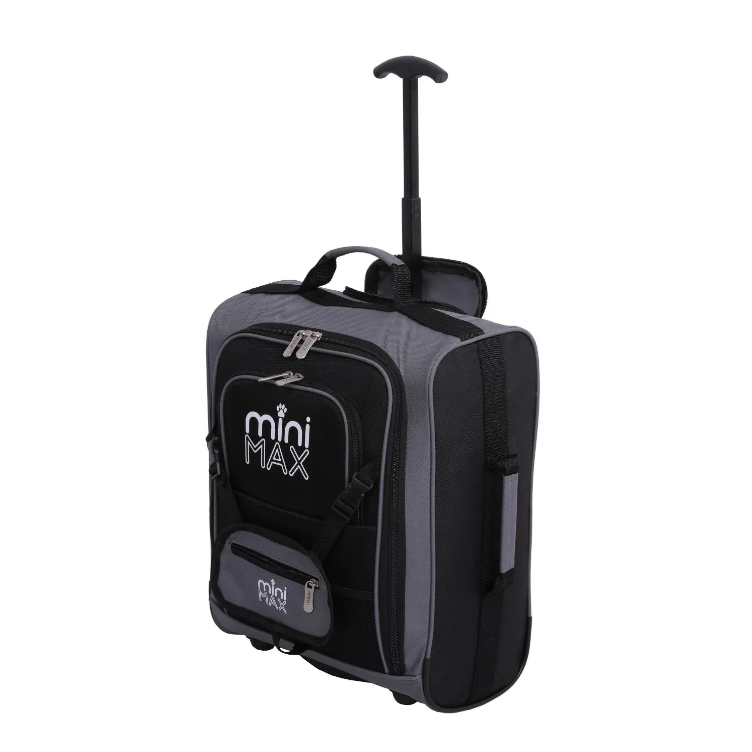 Aerolite MiniMAX (45x36x20cm) Easyjet Maximum Cabin Luggage Under Seat Carry On Suitcase with Backpack and Pouch, 2 Year Warranty