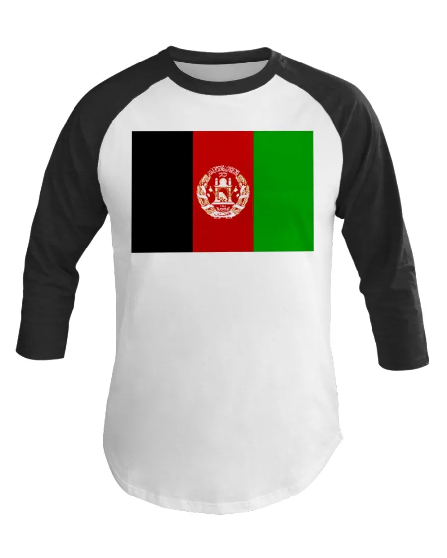 Afghanistan Flag  3/4 Sleeve Raglan Shirt