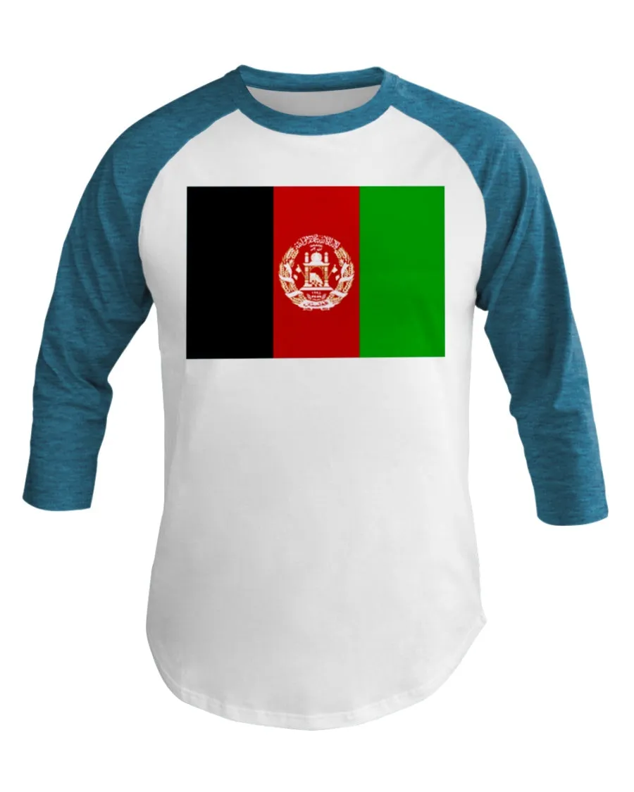 Afghanistan Flag  3/4 Sleeve Raglan Shirt