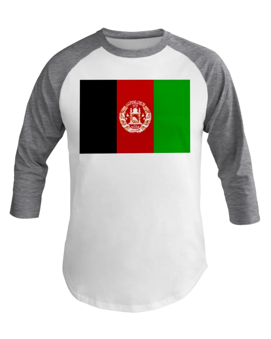 Afghanistan Flag  3/4 Sleeve Raglan Shirt