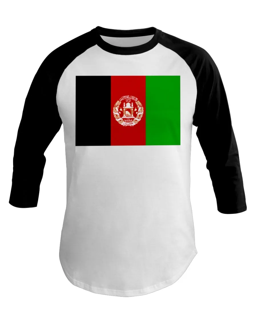 Afghanistan Flag  3/4 Sleeve Raglan Shirt