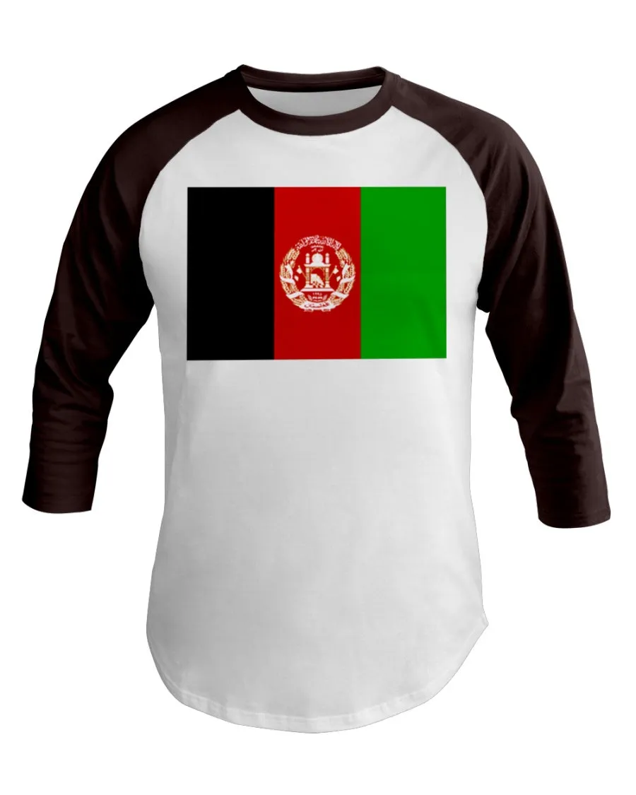 Afghanistan Flag  3/4 Sleeve Raglan Shirt