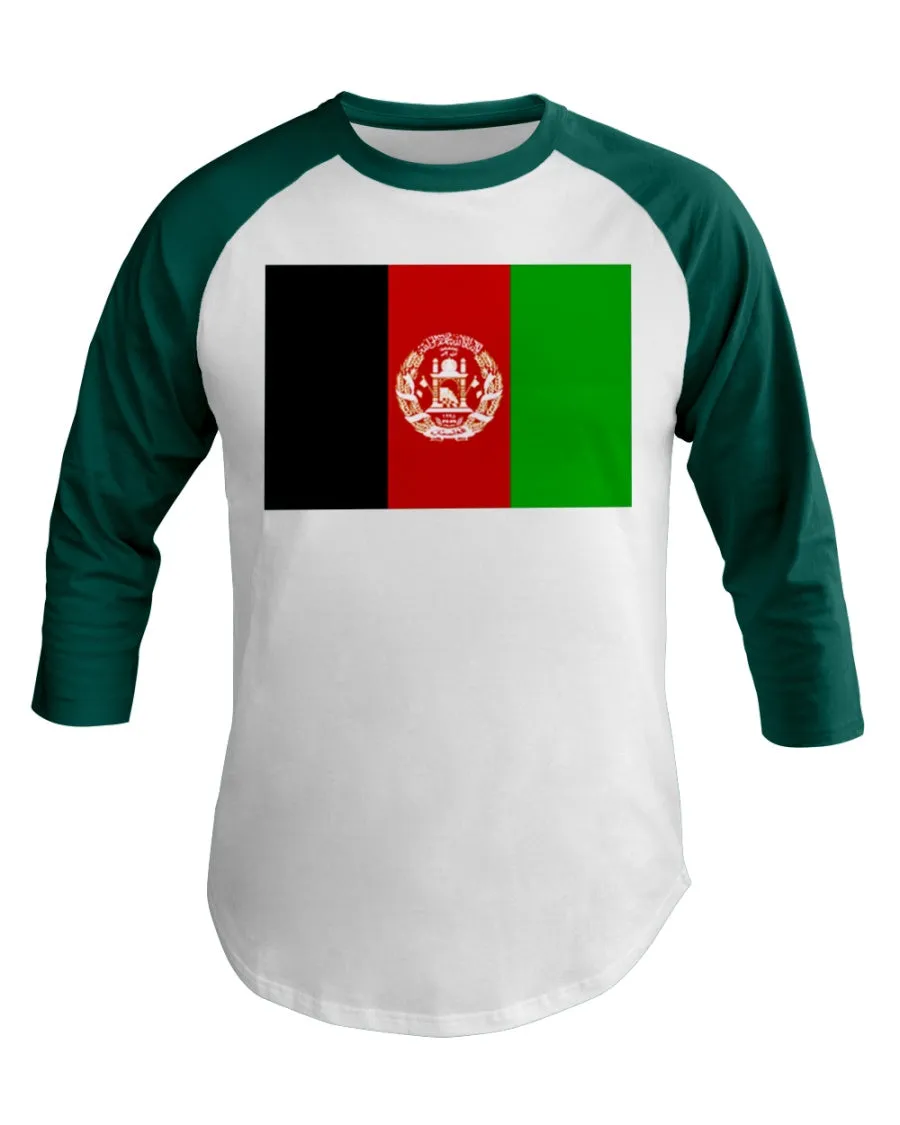 Afghanistan Flag  3/4 Sleeve Raglan Shirt