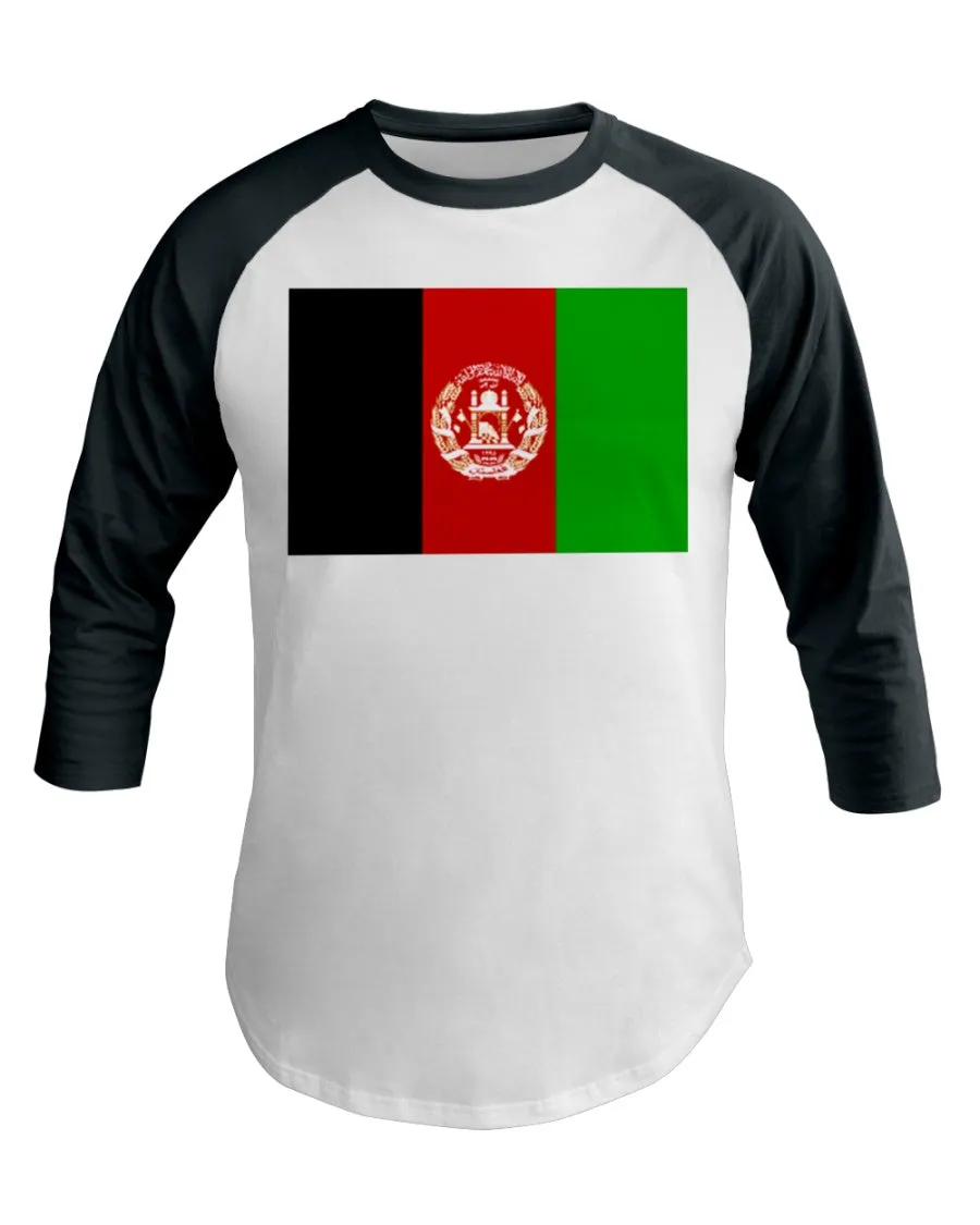 Afghanistan Flag  3/4 Sleeve Raglan Shirt