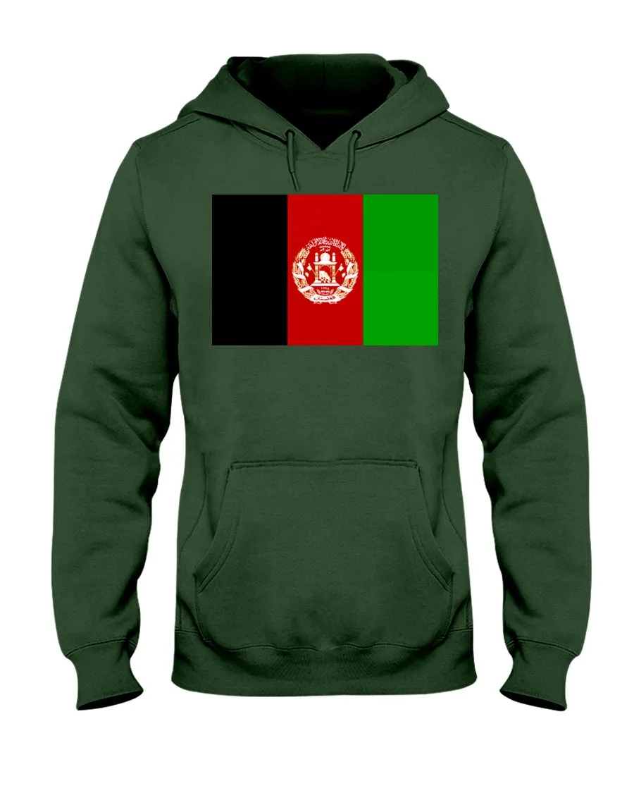 Afghanistan Flag Jerzees Cotton Blend Hoodie
