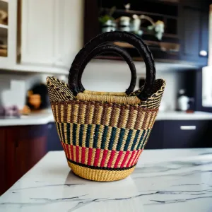 African Basket ‘Crimson Earth’ #004
