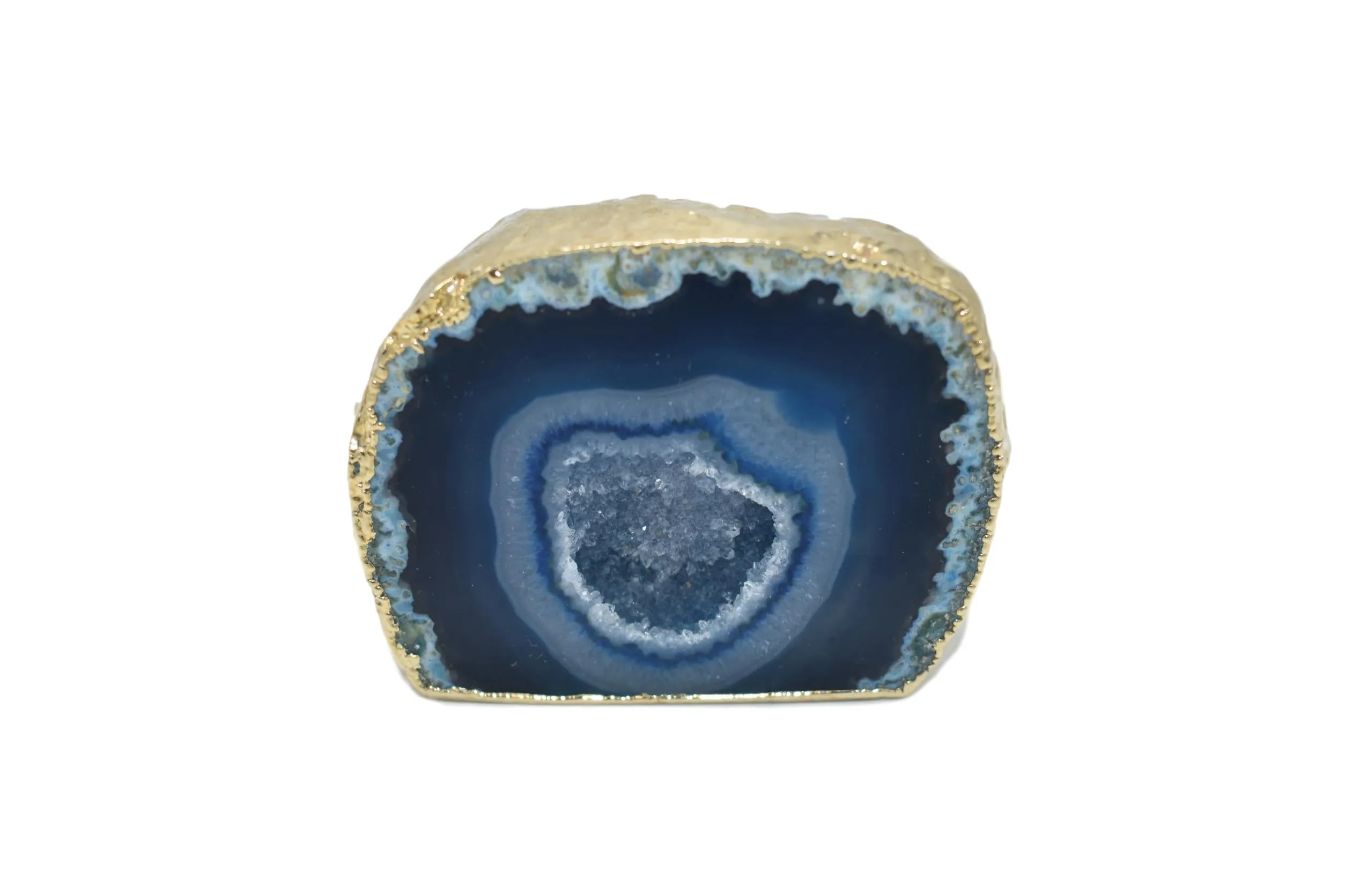 Agate Geodes with Electroplating