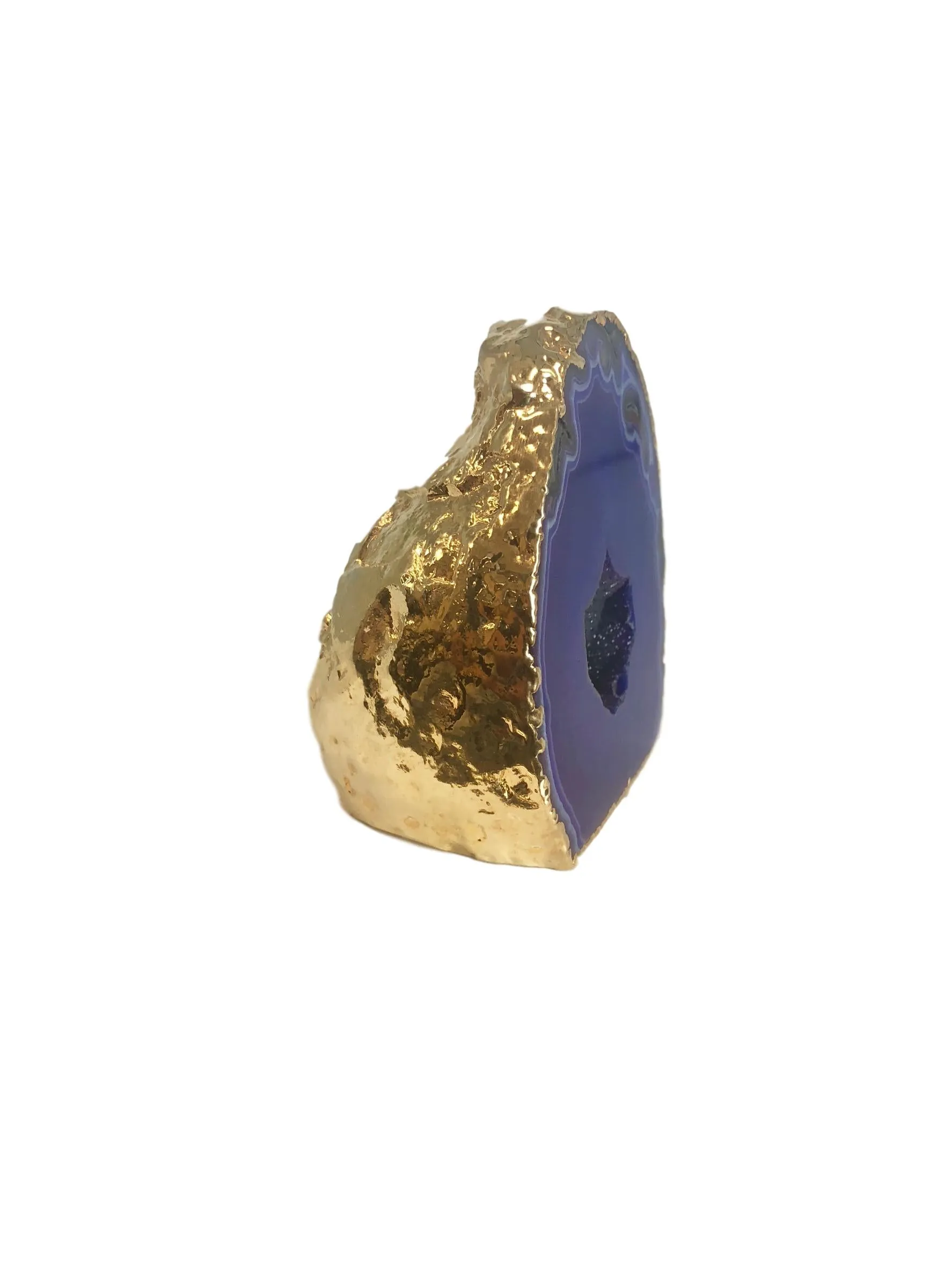 Agate Geodes with Electroplating