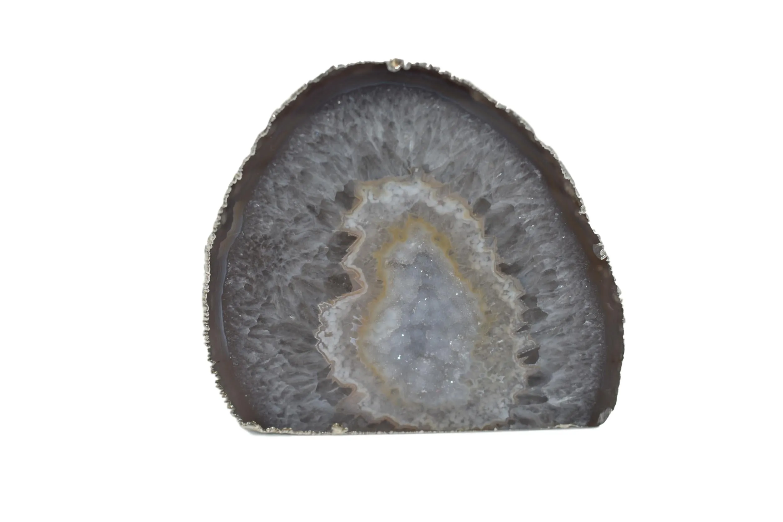 Agate Geodes with Electroplating