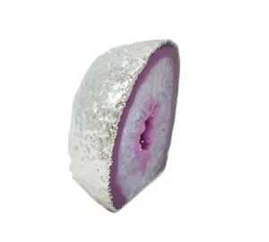 Agate Geodes with Electroplating
