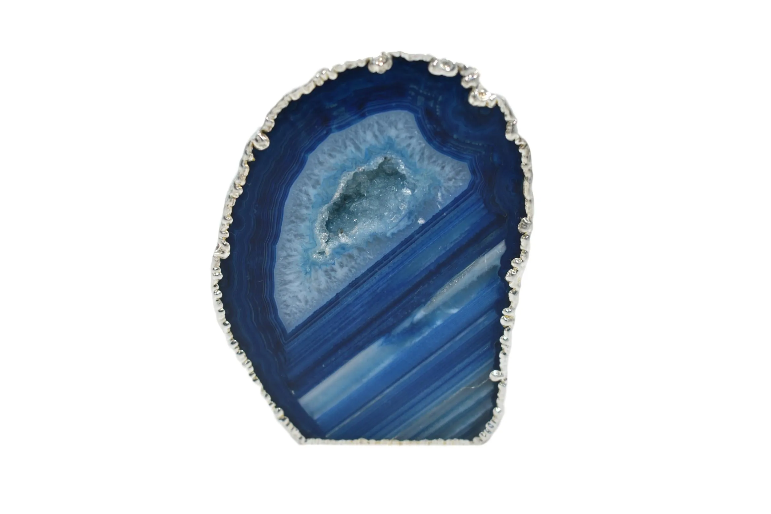 Agate Geodes with Electroplating