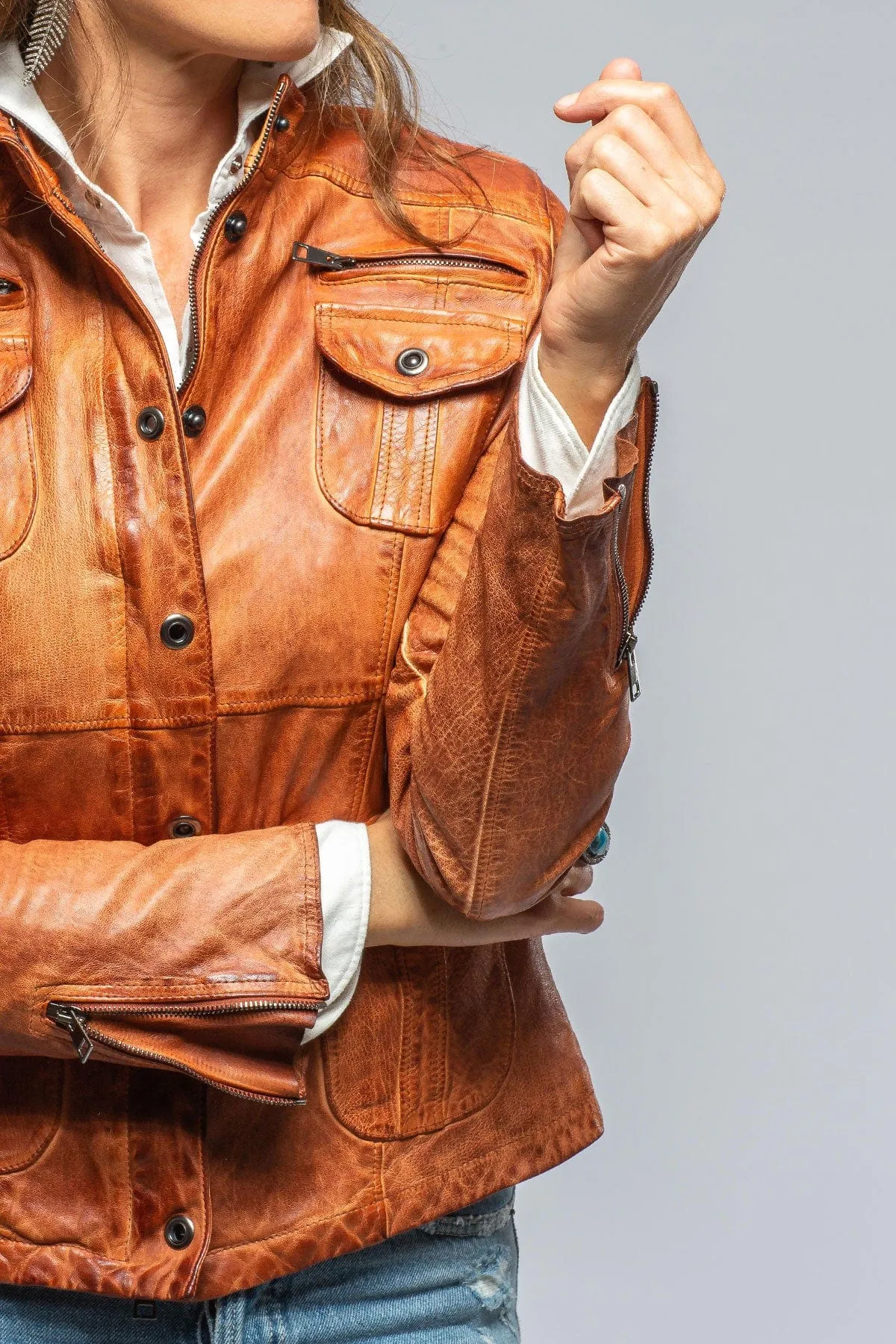 Agave Stonewash 4 Pckt Jkt In Sienna