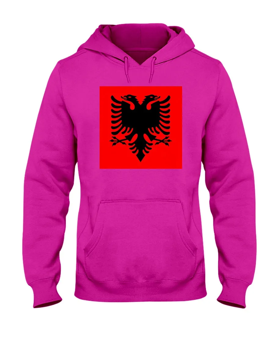 Albania Flag Jerzees  Hoodie