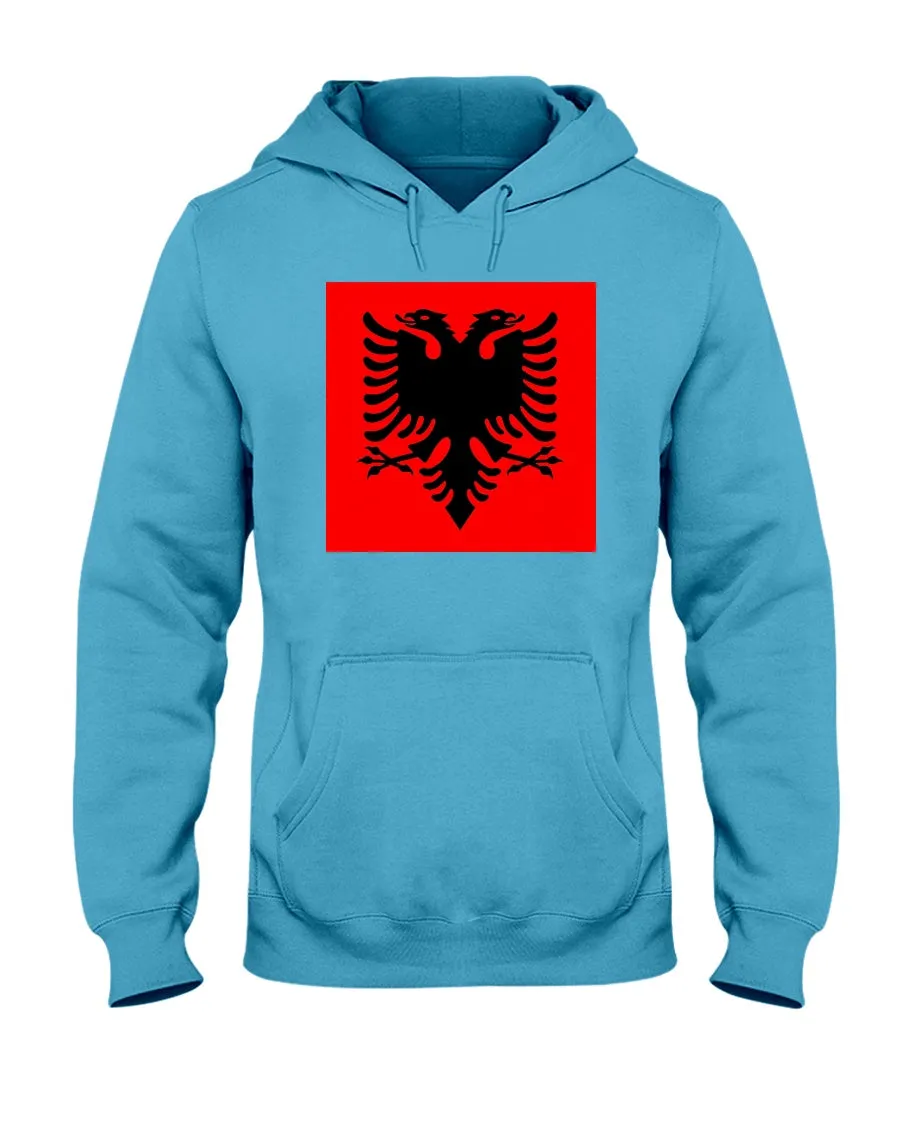 Albania Flag Jerzees  Hoodie