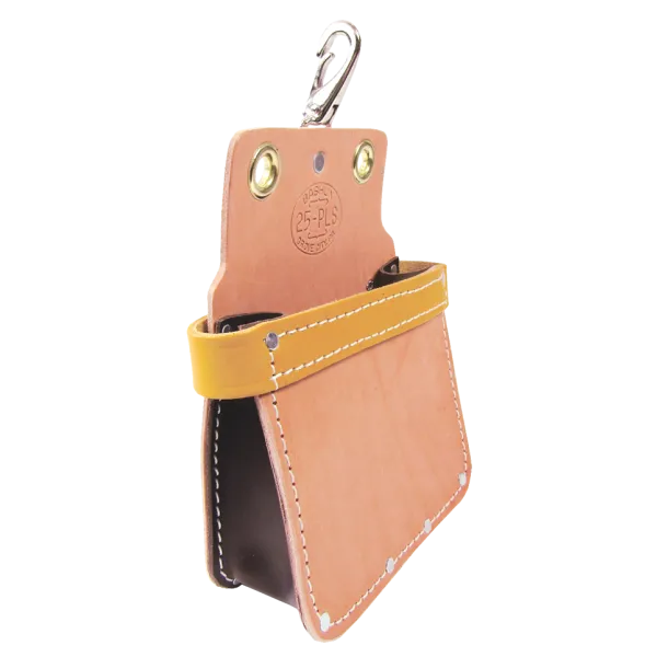 All Leather Bolt and Nut Bag with Reinforced Top