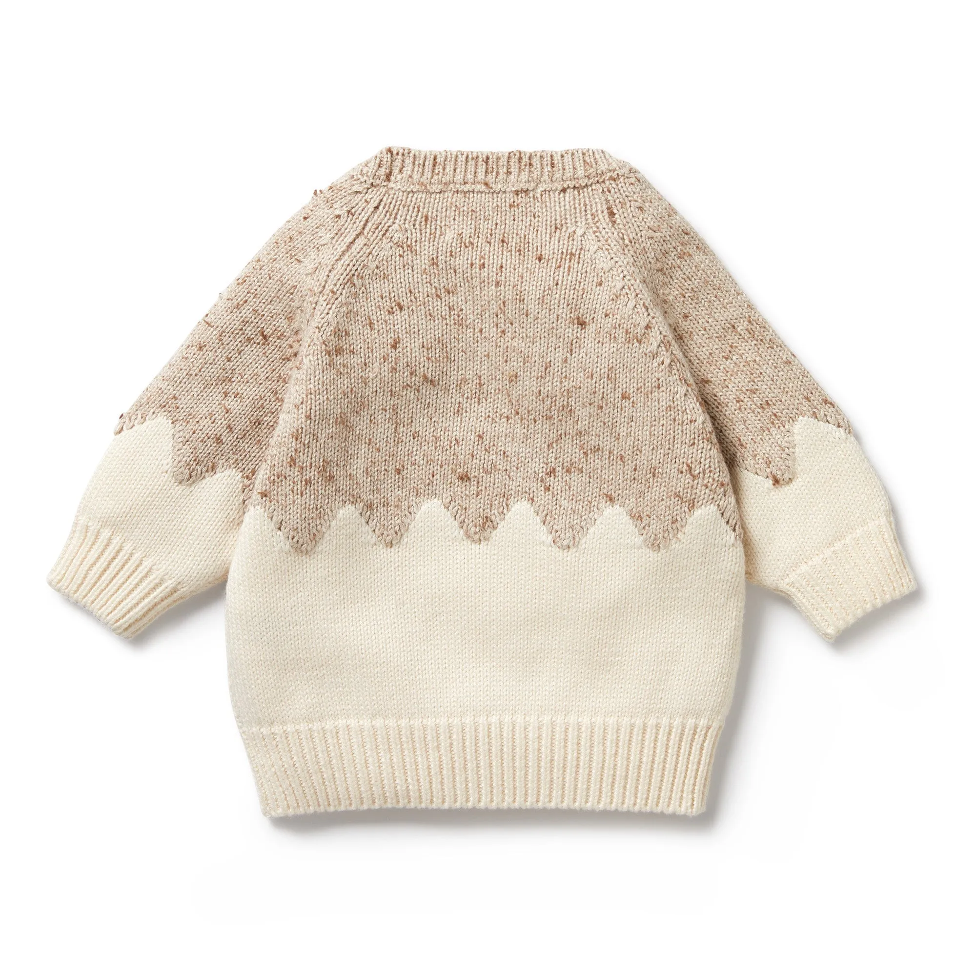 Almond Fleck Knitted Jacquard Jumper
