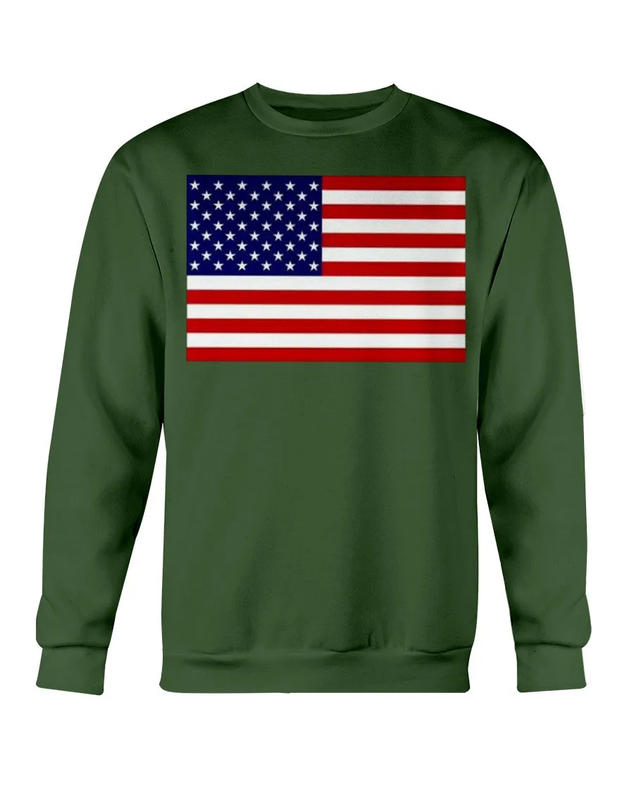 American Flag Gildan Crewneck Sweatshirt