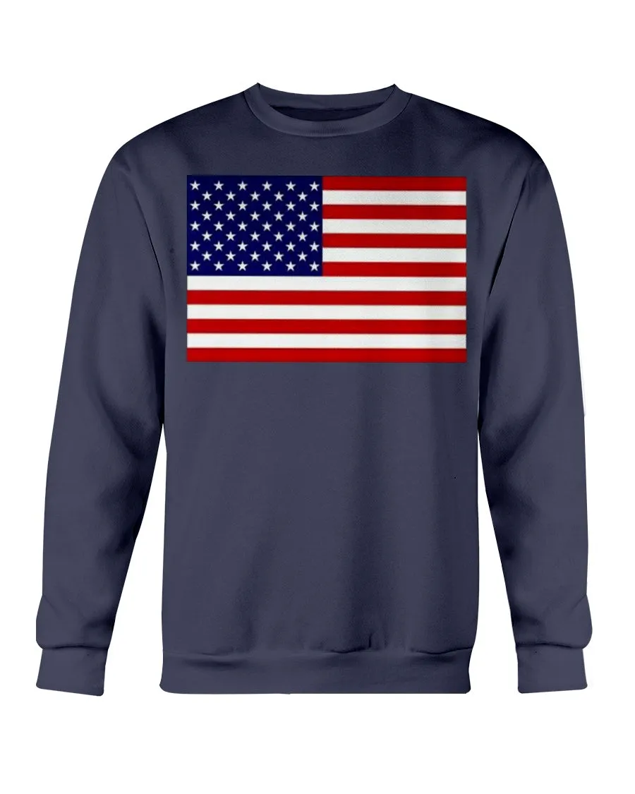 American Flag Gildan Crewneck Sweatshirt