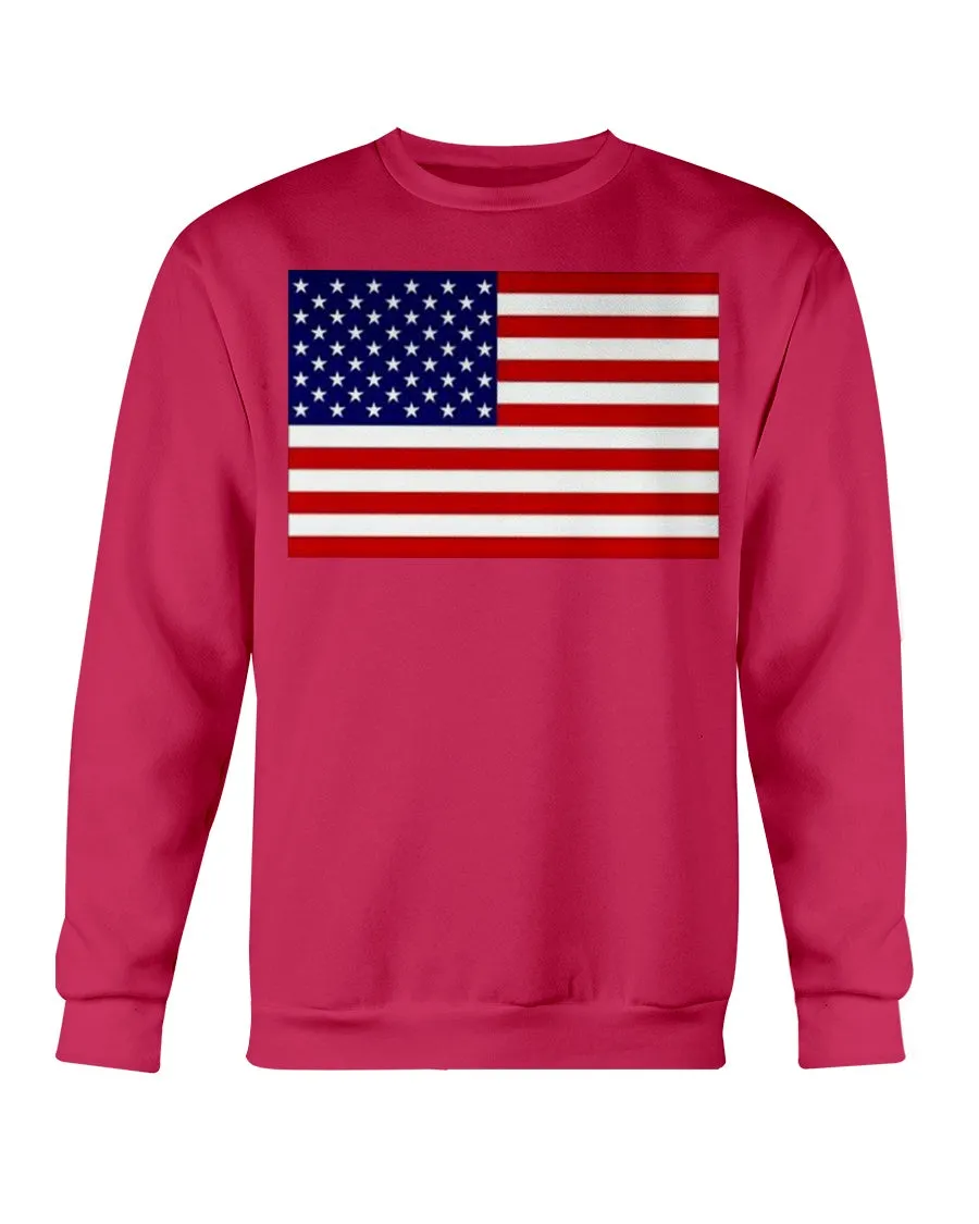 American Flag Gildan Crewneck Sweatshirt