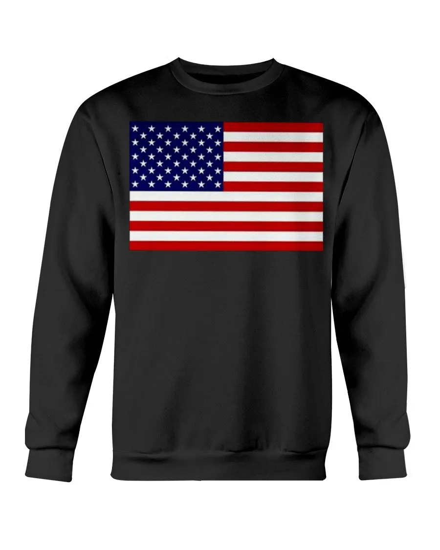 American Flag Gildan Crewneck Sweatshirt